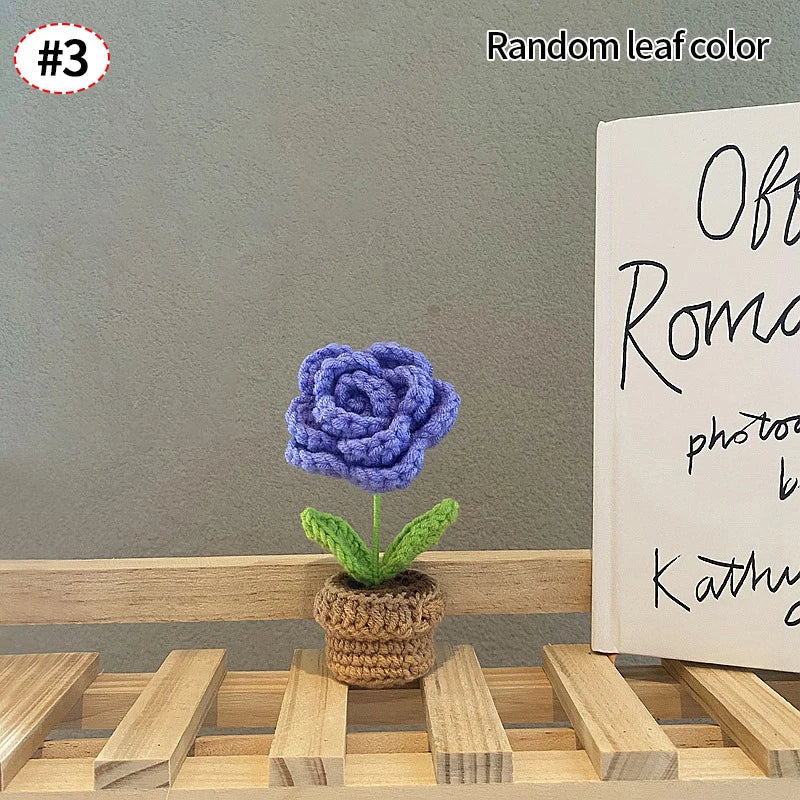 Mini Crochet Knitting Flowers