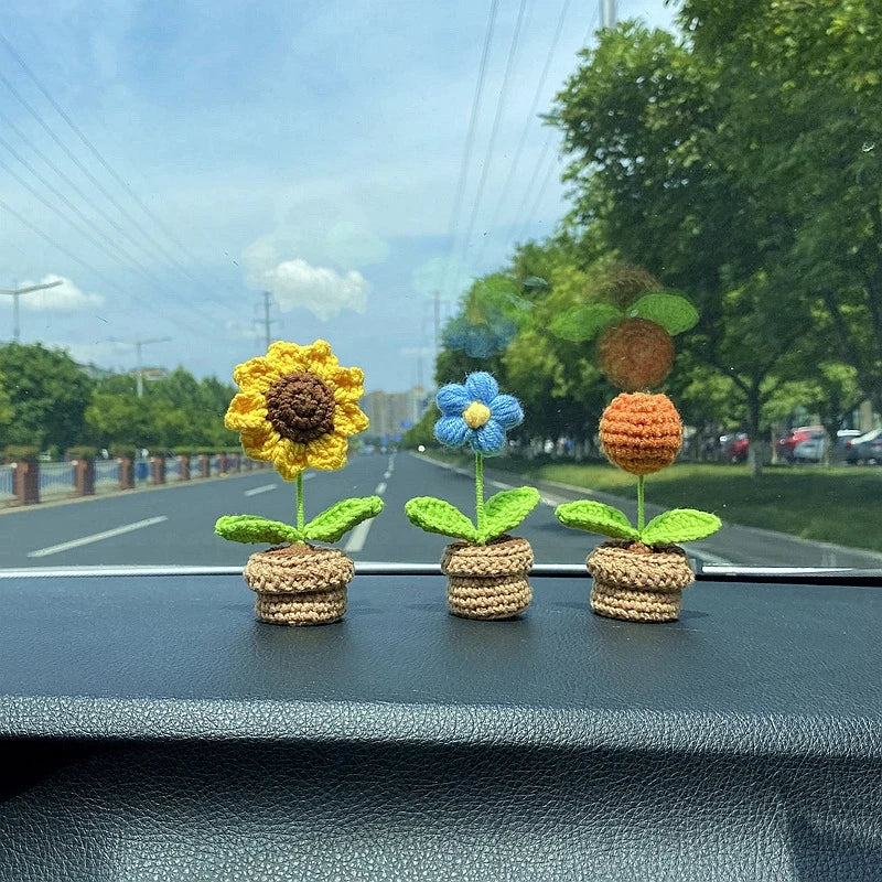 Mini Crochet Knitting Flowers