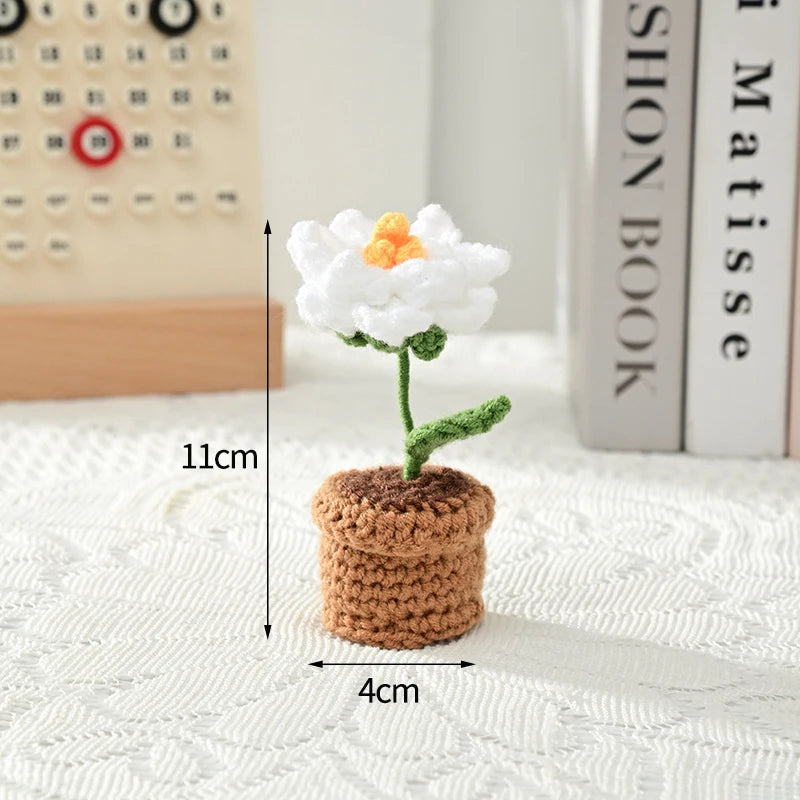 Mini Crochet Knitting Flowers