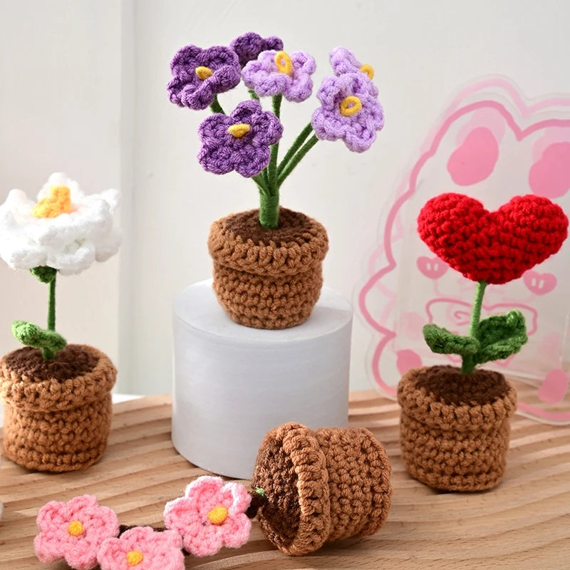 Mini Crochet Knitting Flowers