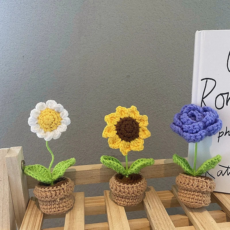 Mini Crochet Knitting Flowers