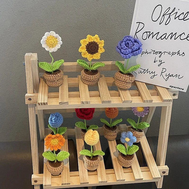Mini Crochet Knitting Flowers