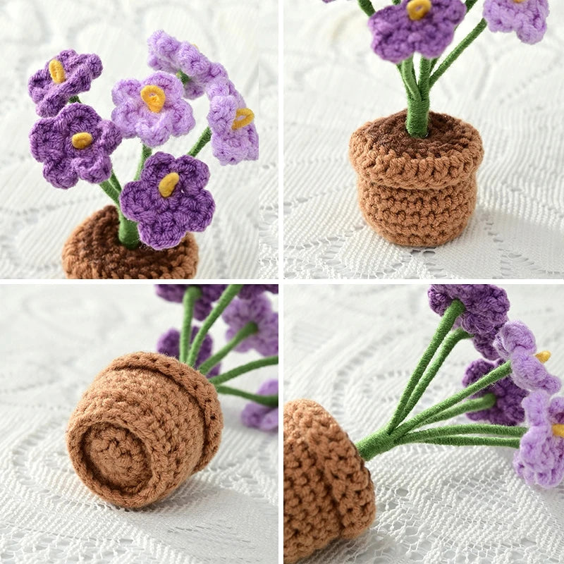 Mini Crochet Knitting Flowers