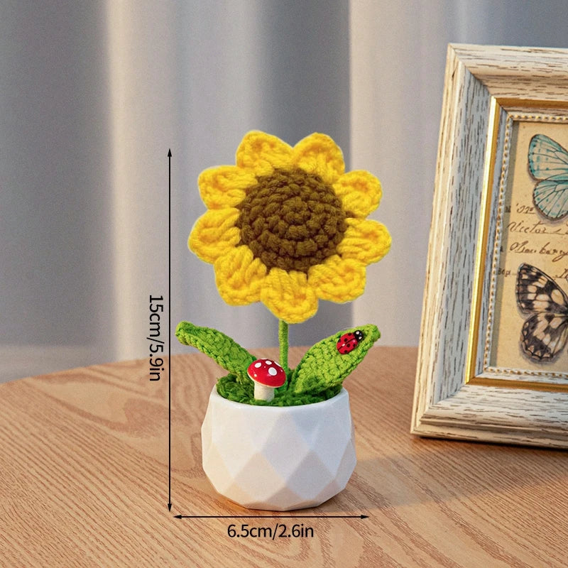 Mini Crochet Knitting Flowers