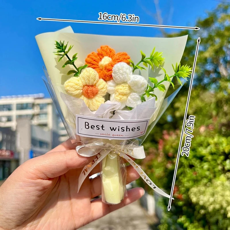 Mini Crochet Knitting Flowers